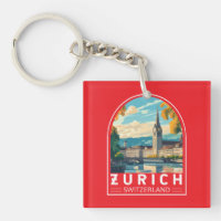 Emblème d'art de voyage de Zurich Suisse