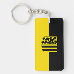 Porte-clefs emblème de Dresde drapeau allemand symbole blason