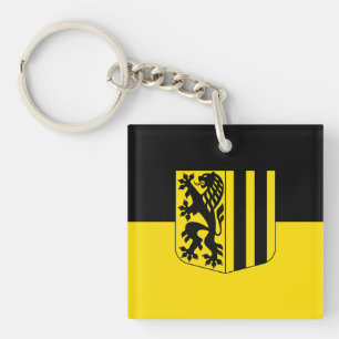 Porte-clefs emblème de Dresde drapeau allemand symbole blason
