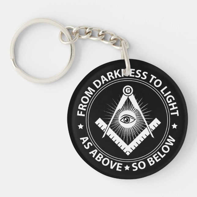 Porte-clefs emblème de la franc-maçonnerie (Devant)