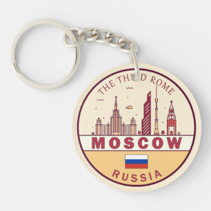 Porte-clefs Emblème de la skyline de la ville de Moscou Russie