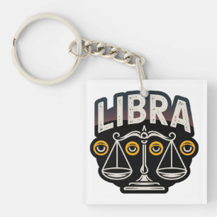 Porte-clefs Emblème du zodiaque Balance mystique