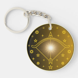 Porte-clefs Emblème du zodiaque Sagittaire Symbole céleste min