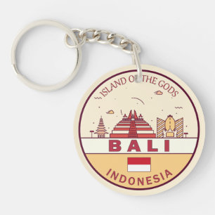Porte-clefs Emblème Skyline de Bali en Indonésie