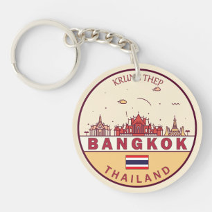 Porte-clefs Emblème Skyline de Bangkok Thaïlande