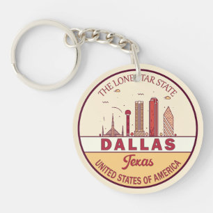Porte-clefs Emblème Skyline de Dallas Texas City