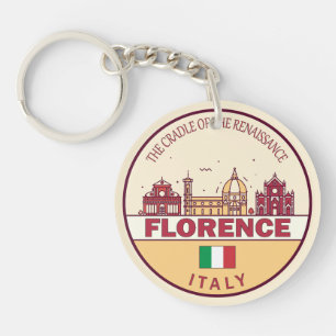 Porte-clefs Emblème Skyline de Florence Italie
