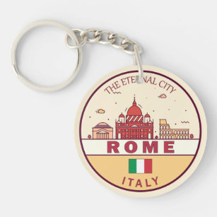 Porte-clefs Emblème Skyline de Rome Italie