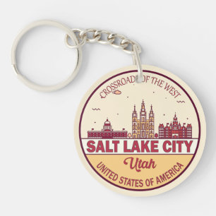 Porte-clefs Emblème Skyline de Salt Lake City Utah City