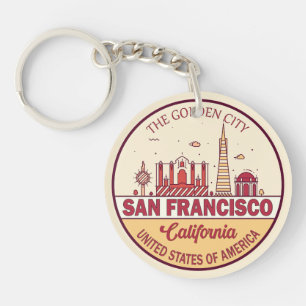 Porte-clefs Emblème Skyline de San Francisco California City