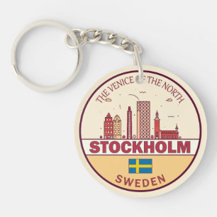 Porte-clefs Emblème Skyline de Stockholm Suède