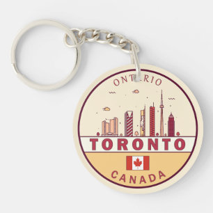 Porte-clefs Emblème Skyline de Toronto Canada