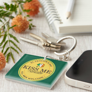 Porte-clefs Embrassez-moi, je ne suis pas Irlandais - tous les