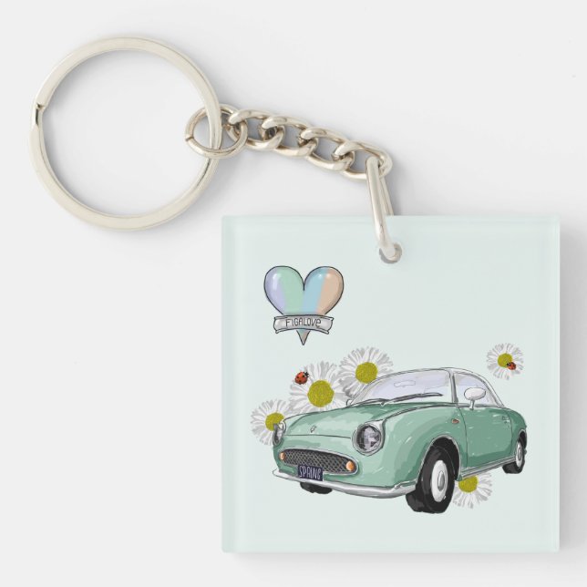 Porte-clefs Emerald Green Figaro key chain (Devant)