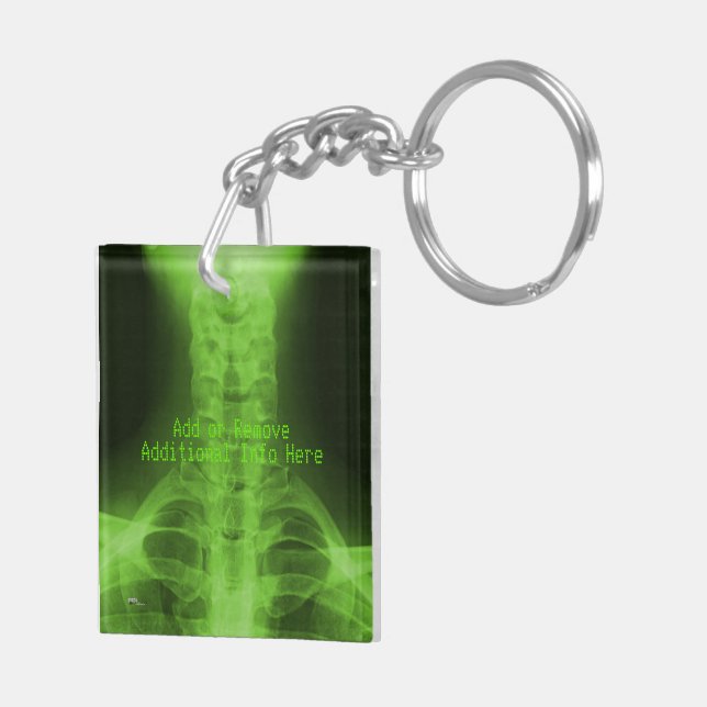 Porte-clefs Émission X 3 - Vert radioactif (Dos droit)