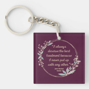 Porte-clefs Emma By Jane Austen Citation II - Style mignon