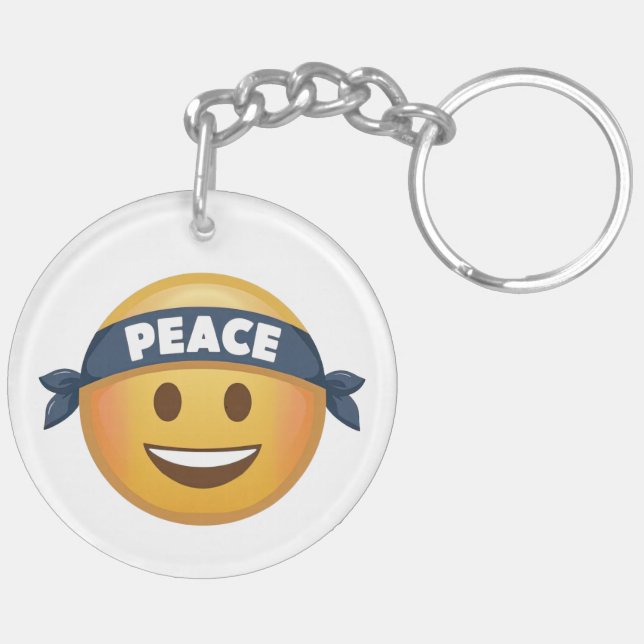 Porte-clefs Emoji de la paix (Dos droit)