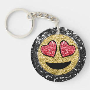 Porte-clefs *~* Emoji des yeux en forme de coeur AP40