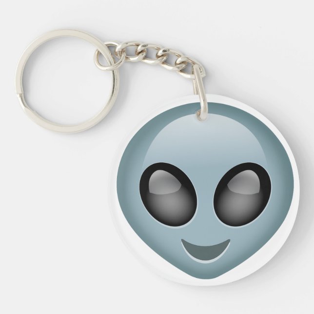 Porte-clefs Emoji étranger extraterrestre (Devant)