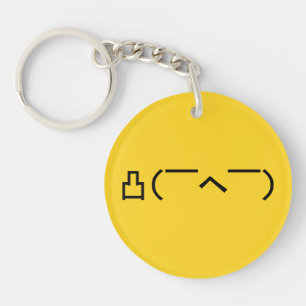 Porte-clefs Emoticône du doigt moyen en colère Kaomoji japonai