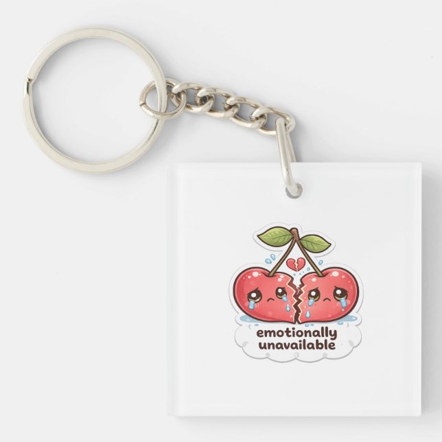 Porte-clefs Emotionally Cherry Acrylic Keychains (Devant)