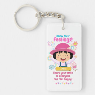 Porte-clefs Émotions des enfants avec heureux