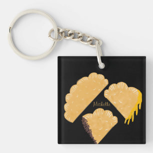 Porte-clefs Empanada Viande Fromage qui dégouline Dessin à la 
