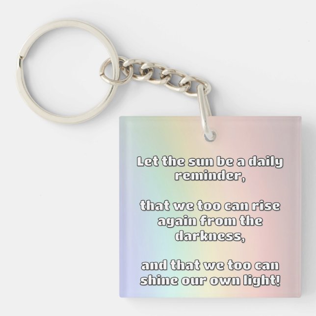 Porte-clefs Empath Shine Positive Encouragement Citation (Devant)