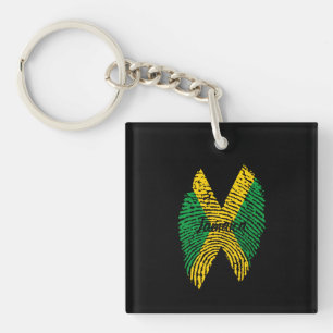 Porte-clefs Empreinte digitale jamaïcaine