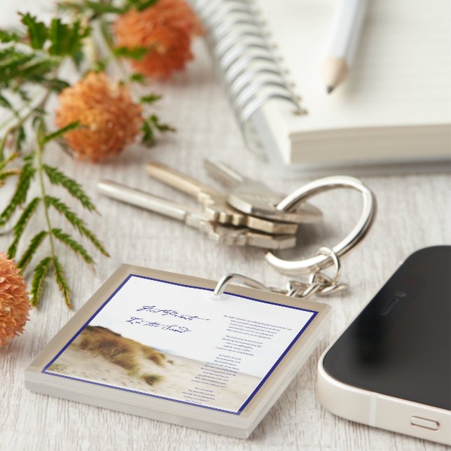 Porte-clefs empreintes dans le sable (Devant Droit)