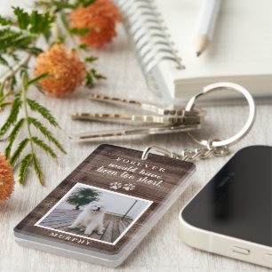 Porte-clefs Empreintes de patte rustiques Mémorial de compagni