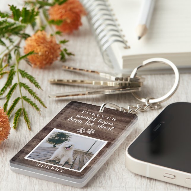 Porte-clefs Empreintes de patte rustiques Mémorial de compagni (Devant droit)