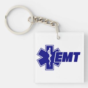 Porte-clefs Emt Star of Life, pompier ems Cadeau