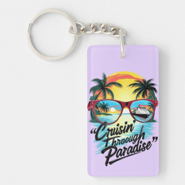 Porte-clefs En balade à travers le paradis : vibrations d'évas (Devant)