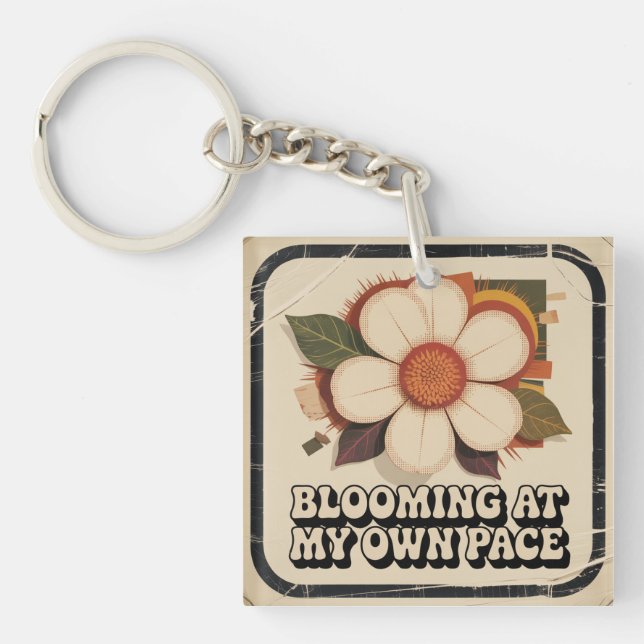 Porte-clefs En fleurs à mon propre rythme (Devant)