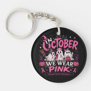 Porte-clefs en octobre nous portons du rose pour la sensibilis