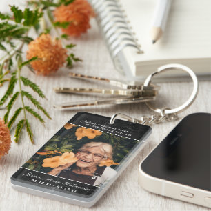 Porte-clefs En Souvenir Photo & Citation Souvenir