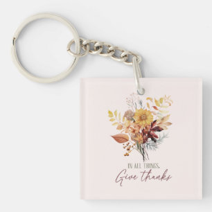 Porte-clefs En Tout, Donnez Merci - Bouquet Floral Automne