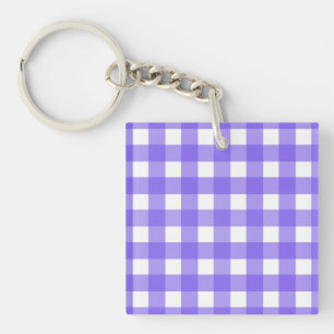 Porte-clefs En vichy périphérique et blanc