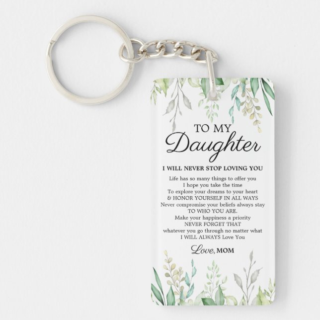 Porte-clefs Encouragement De La Fille Dire De Maman (Devant)