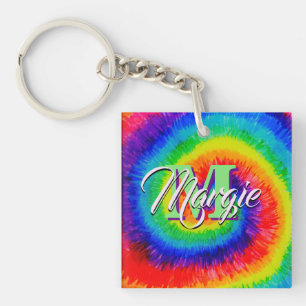 Porte-clefs Encre d'alcool à Cravate arc-en-ciel