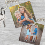 Porte-clefs Enfants à double face personnalisés deux photos<br><div class="desc">Concevez un souvenir significatif avec ce porte - clé photo personnalisé à double face pour enfants, une façon douce pour les parents ou grands-parents de porter deux souvenirs préférés. Ajoutez une photo spéciale à l’avant et une autre à l’arrière pour mettre en valeur les moments de la vie de votre...</div>