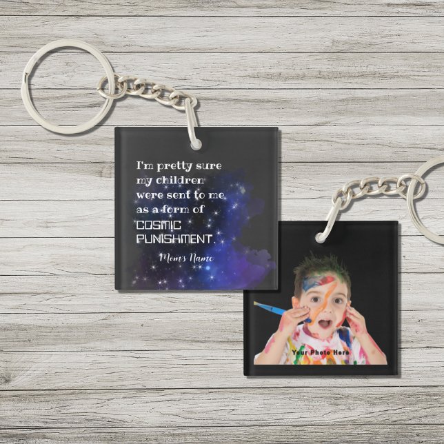 Porte-clefs Enfants amusants envoyés châtiment cosmique Nom de (Créateur téléchargé)