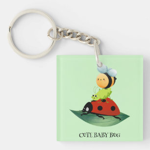 Porte-clefs Enfants mignonne Rouge coccinelle Abeille insecte 