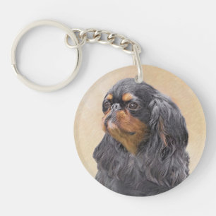 Porte-clefs English Toy Spaniel Peinture Animal Art original