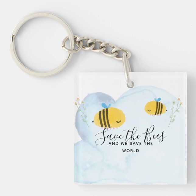 Porte-clefs Enregistrer Les Abeilles Citations Personnalisées  (Devant)