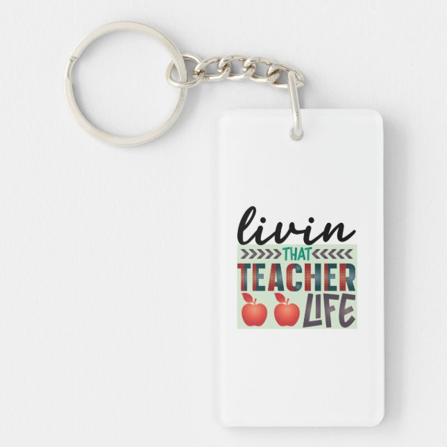 Porte-clefs Enseignant Art Vivre Cette Vie Enseignant (Devant)