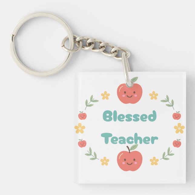 Porte-clefs Enseignant béni (Devant)