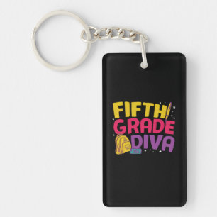 Porte-clefs Enseignant de 5e année Diva de 5e année