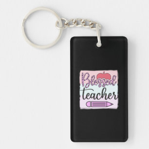 Porte-clefs Enseignant de la Journée béni